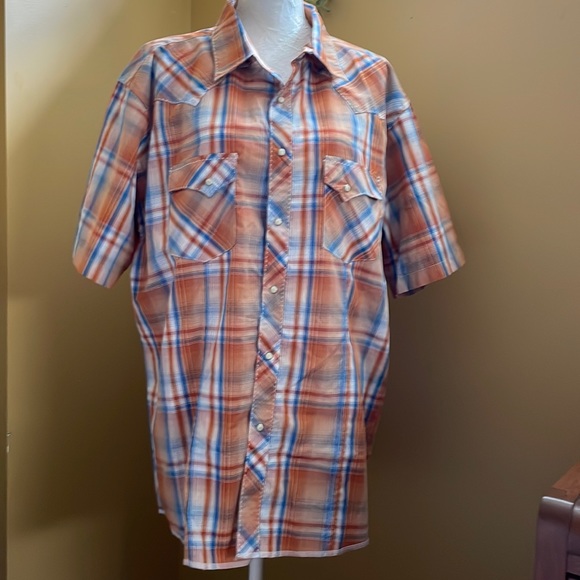 Wrangler mens western shirt  New but washed once too small fits more like an XL - Picture 2 of 7